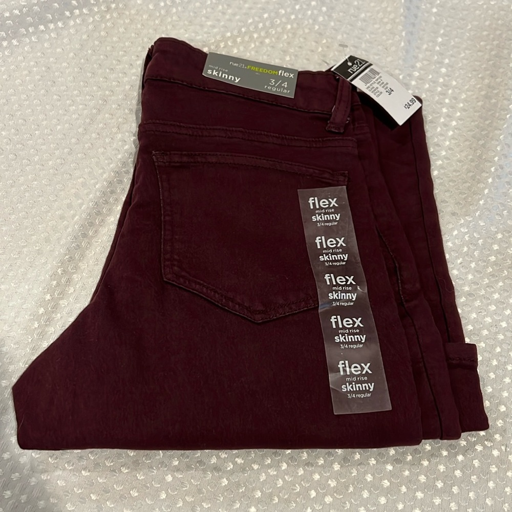 RUE21 MID RISE SKINNY STRETCH JEANS 3/4 regular
